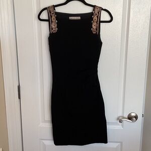 Emilio Pucci Square Neckline Dress with Gold Embellishments